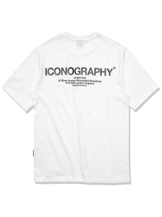 London Address IV Short Sleeve T Shirt Ivory - ICONOGRAPHY - BALAAN 6