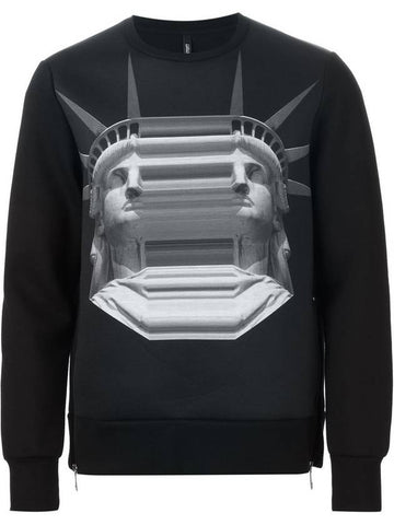 15FW Neoprene Decalcomani Goddess Statue Sweatshirt - NEIL BARRETT - BALAAN 1