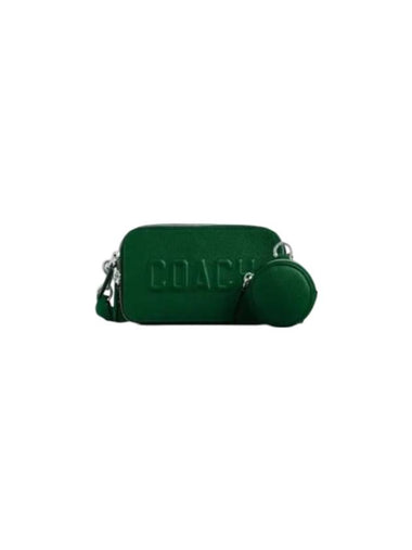 Charter Logo Graphic Slim Cross Bag Green - COACH - BALAAN 1