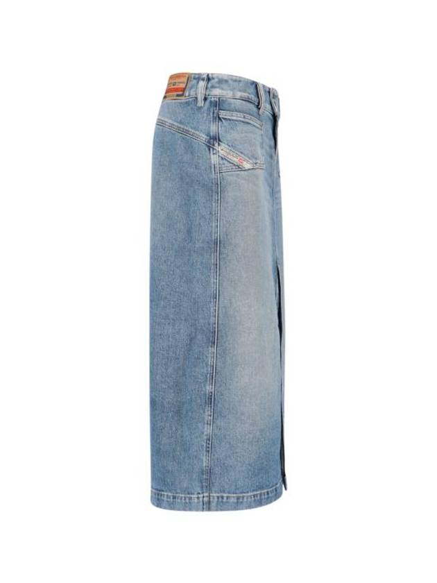 DE Hush Mid Denim A Line Skirt Light Blue - DIESEL - BALAAN 4