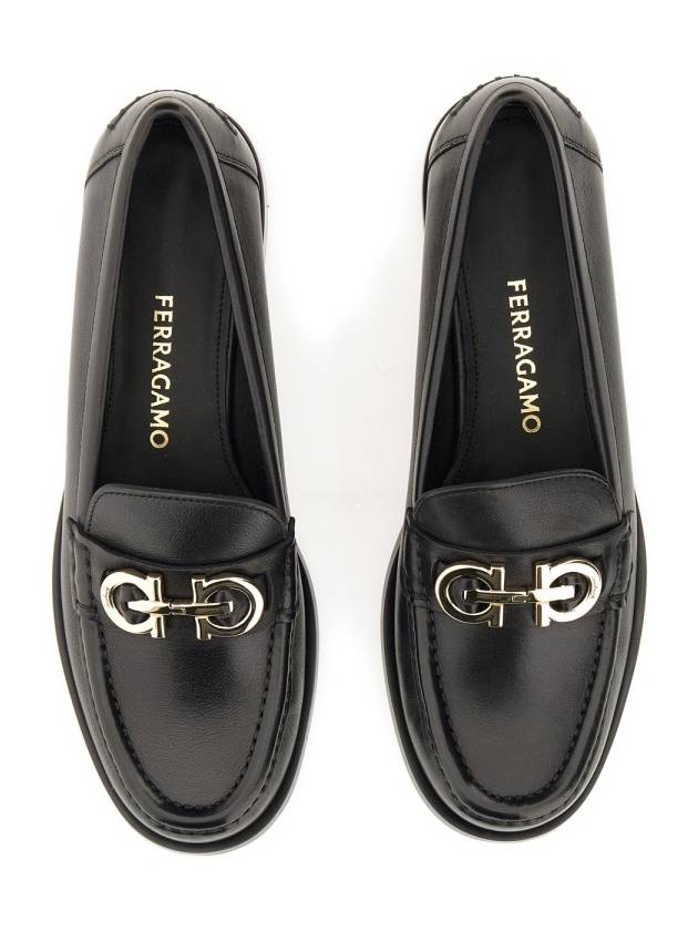 Women's Ofelia Gancini Ornament Loafer Black - SALVATORE FERRAGAMO - BALAAN 4