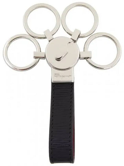 Gancini Key Ring Black - SALVATORE FERRAGAMO - BALAAN 2