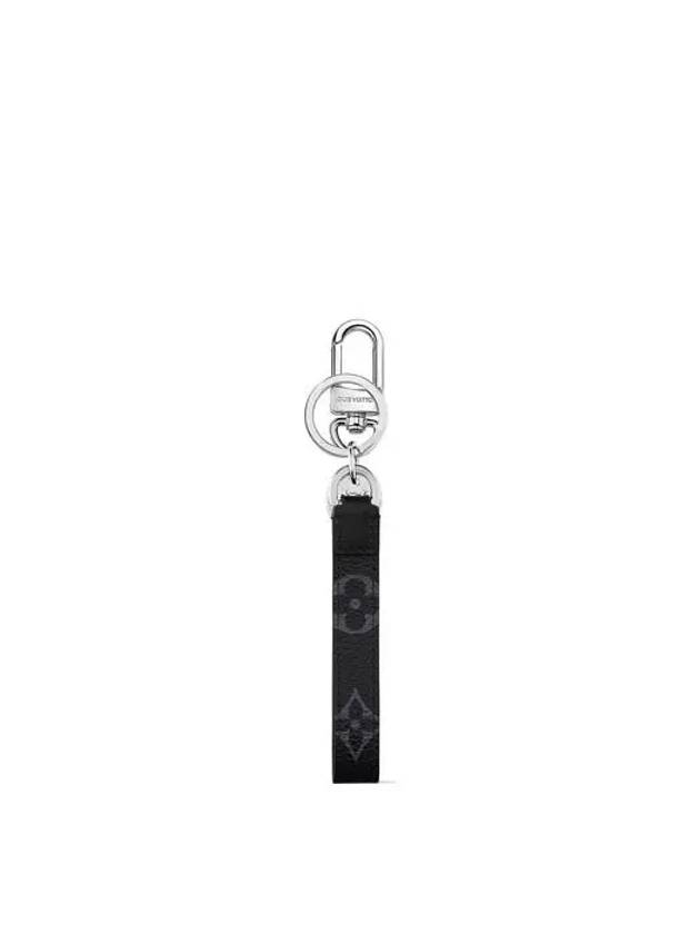 Monogram Dragonne Bag Charm Key Holder Black - LOUIS VUITTON - BALAAN 3