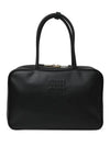 Leather Beau Tote Bag Black - MIU MIU - BALAAN 3