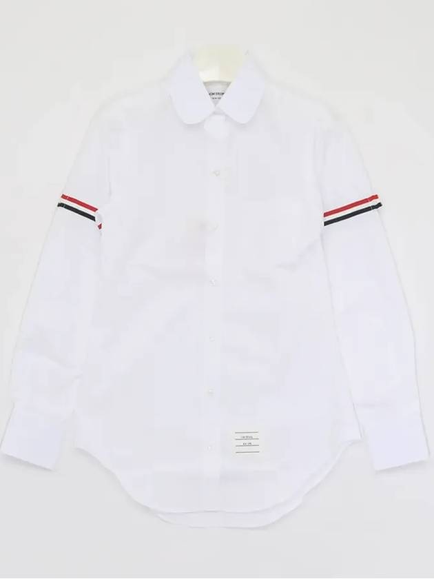 Women's RWB Stripe Detailed Buttoned Shirt White - THOM BROWNE - BALAAN 4