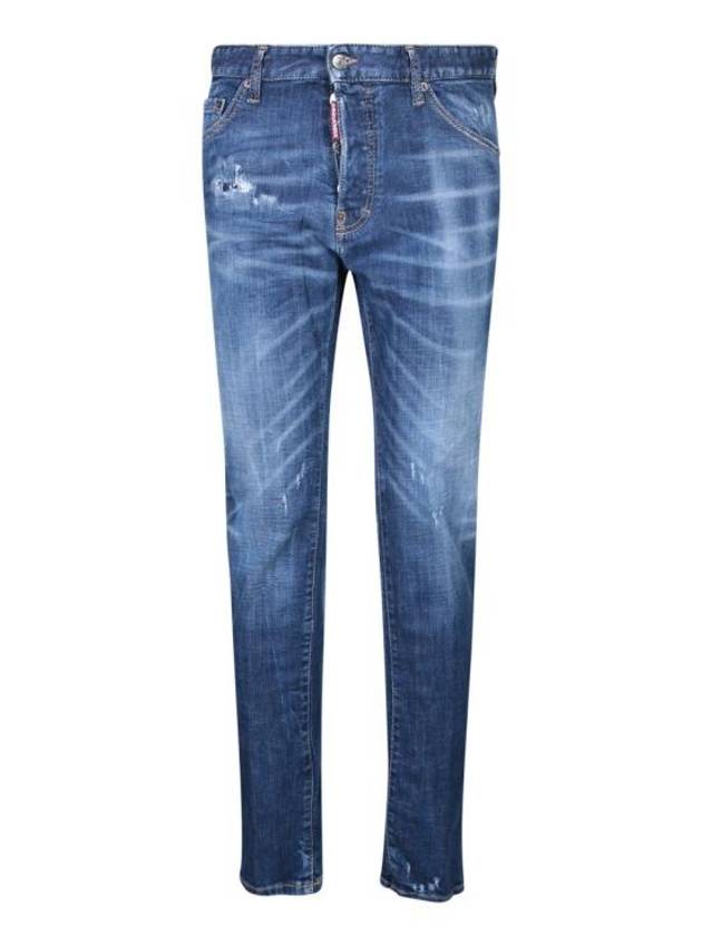 Denim Straight Pants S71LB1356 S30872 470 BLUE - DSQUARED2 - BALAAN 1