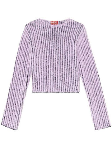 Women's Brushed Knit Top Lilac - DIESEL - BALAAN 1