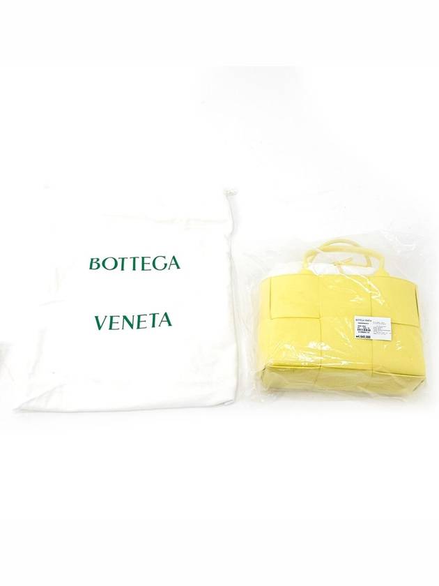 S BV Intrecciato Arco Leather Tote Bag Small Sherbet - BOTTEGA VENETA - BALAAN 9