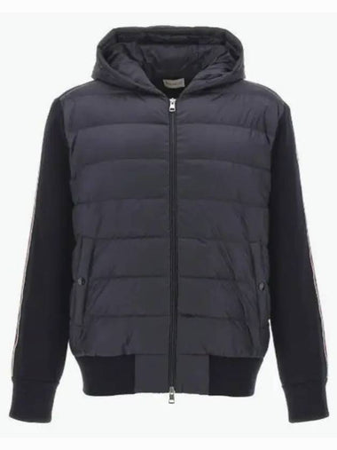 9B00022 M1131 742 Padded Wool Hoodie - MONCLER - BALAAN 1