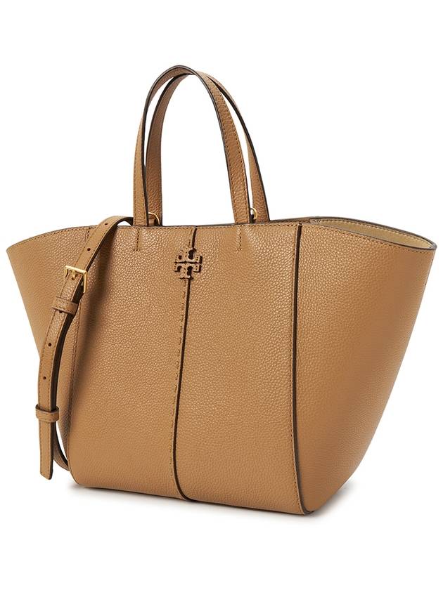 McGraw Carryall Logo Patch Tote Bag Brown - TORY BURCH - BALAAN 4