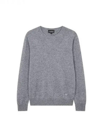 Men s Soft Cashmere Crew Neck Knit Dark Gray 271408 - EMPORIO ARMANI - BALAAN 1