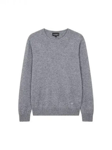 Men s Soft Cashmere Crew Neck Knit Dark Gray 271408 - EMPORIO ARMANI - BALAAN 1