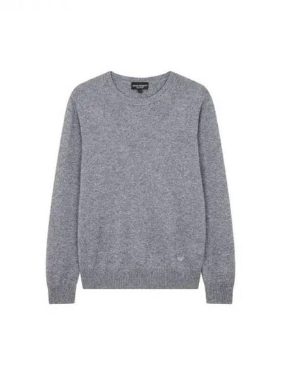 Men s Soft Cashmere Crew Neck Knit Dark Gray 271408 - EMPORIO ARMANI - BALAAN 1