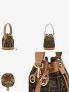 Mon Tresor FF Mini Fabric Bucket Bag Brown - FENDI - BALAAN 3