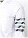 4 Bar Stripe Cotton Long Sleeve Shirt Medium Blue - THOM BROWNE - BALAAN 4