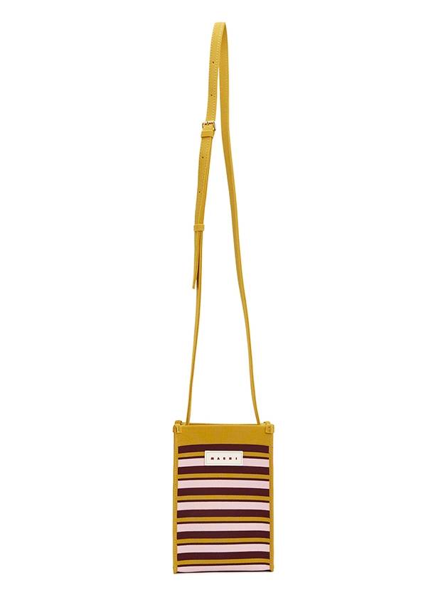 Jacquard Stripe Mini Shoulder Bag Yellow - MARNI - BALAAN 7