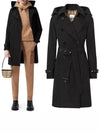 Detachable Hood Teffeta Kensington Trench Coat Black - BURBERRY - BALAAN 2