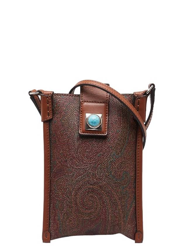 Women's Paisley Phone Mini Cross Bag Brown - ETRO - BALAAN 2