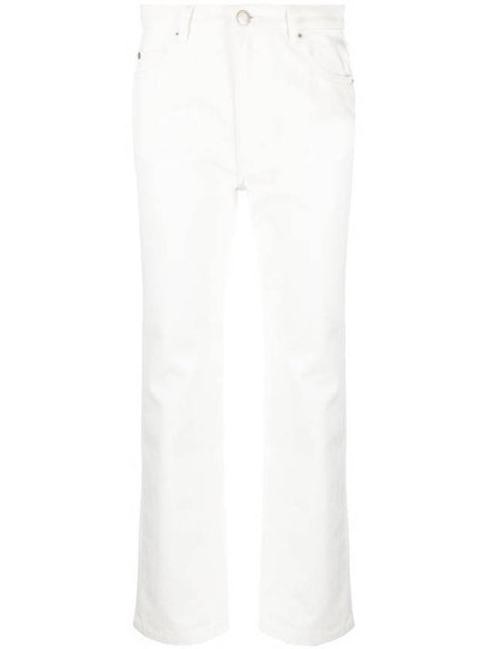 cotton straight jeans white - AMI - BALAAN.