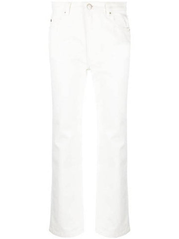 Cotton Straight Jeans White - AMI - BALAAN 1