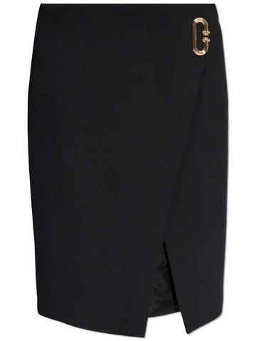 Casablanca Skirt With Slit, Women's, Black - CASABLANCA - BALAAN 1