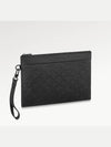 Men s Pochette to Go Logo Leather Clutch Bag Black 81570 - LOUIS VUITTON - BALAAN 2