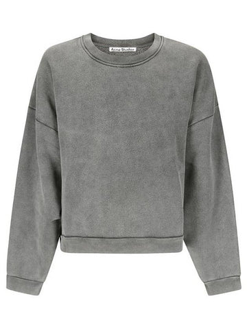 Crew neck sweatshirt gray - ACNE STUDIOS - BALAAN 1