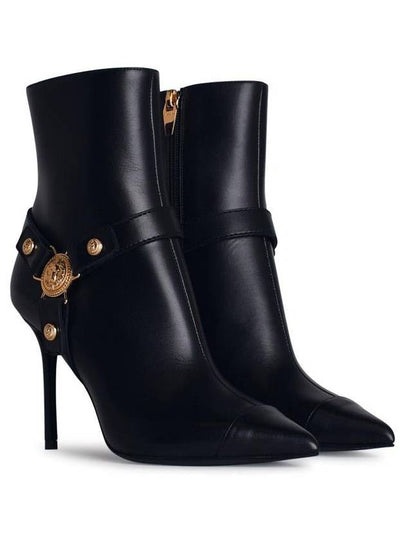 Balmain 'Eva' Black Leather Ankle Boots - BALMAIN - BALAAN 2