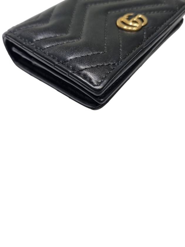 466492 GG Marmont Matelasse Black Card Case Half Wallet - GUCCI - BALAAN 6