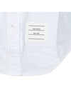 Button Down Cotton Oxford Long Sleeve Shirt White - THOM BROWNE - BALAAN 5