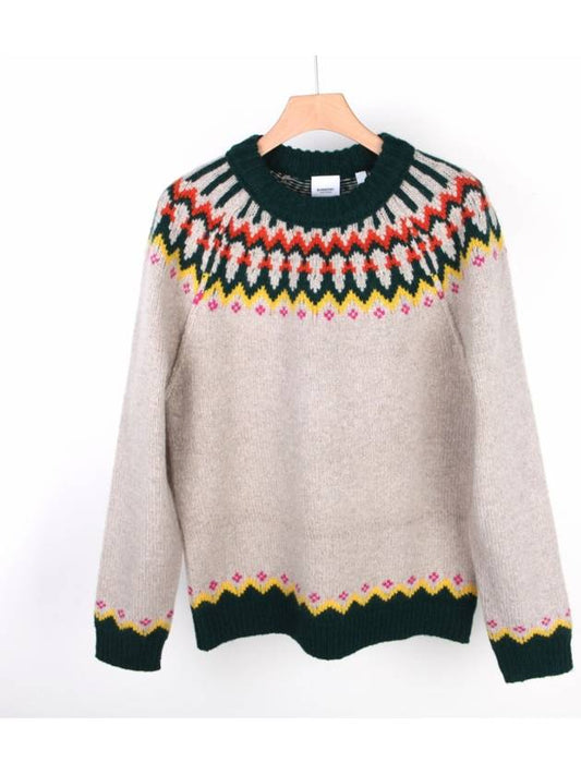 Fair Isle Knit Top Ivory - BURBERRY - BALAAN 2