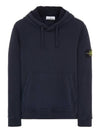 Wappen Patch Cotton Fleece Hoodie Navy - STONE ISLAND - BALAAN 2