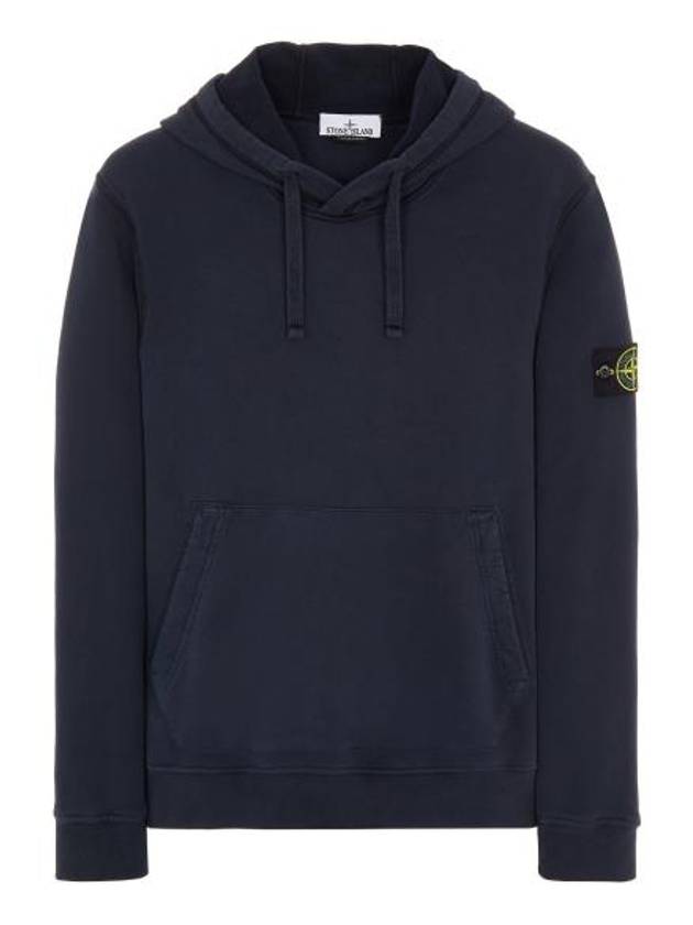 Wappen Patch Cotton Fleece Hoodie Navy - STONE ISLAND - BALAAN 2