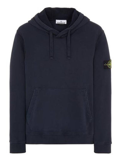 Wappen Patch Cotton Fleece Hoodie Navy - STONE ISLAND - BALAAN 2