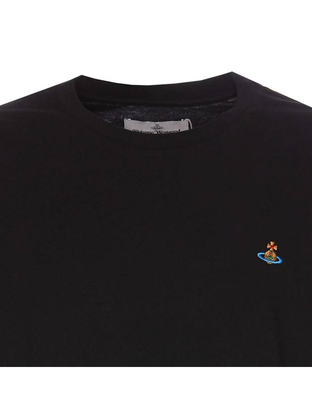 ORB Logo Cotton Short Sleeve T-Shirt Black - VIVIENNE WESTWOOD - BALAAN 4