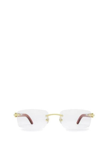 Sunglasses CT0052O 006 GOLD RED - CARTIER - BALAAN 1