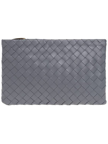 Intrecciato Medium Clutch Bag Thunder - BOTTEGA VENETA - BALAAN 1