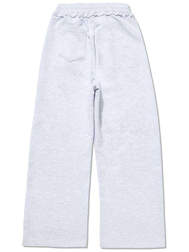 Logo Wide Sweat Pants Melange - LESEIZIEME - BALAAN 10