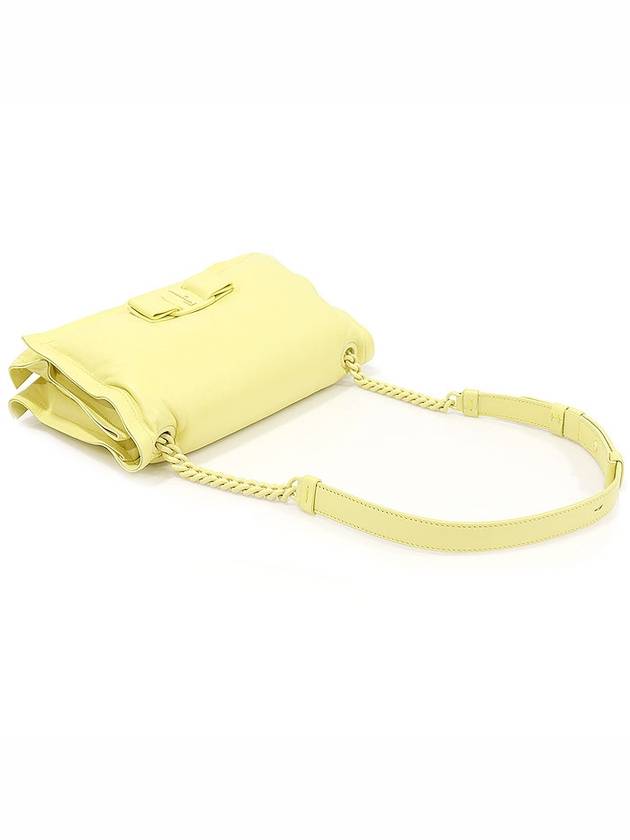 21 I287 Yellow Calfskin Padded Vara Bow Viva Small Shoulder Bag - SALVATORE FERRAGAMO - BALAAN 3