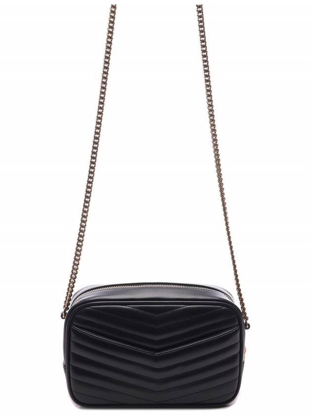 Lou Small Leather Cross Bag Black - SAINT LAURENT - BALAAN 5