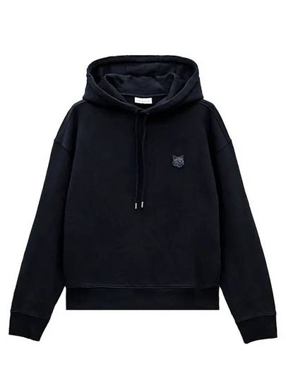 Bold Fox Head Patch Oversize Hoodie Black - MAISON KITSUNE - BALAAN 2