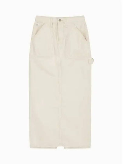 Jeans Cargo Pocket Maxi H-Line Skirt Beige - CALVIN KLEIN - BALAAN 2