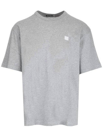 Face Patch Short Sleeve T-Shirt Grey - ACNE STUDIOS - BALAAN 1