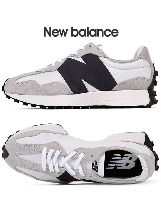 327 Sea Salt Low Top Sneakers Black White - NEW BALANCE - BALAAN 2