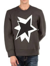 Thunder Spark Leather Patch Sweatshirt Khaki - NEIL BARRETT - BALAAN 2