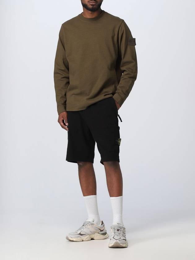 Ghost Piece Organic Cotton Badge Sweatshirt Military Green - STONE ISLAND - BALAAN 4