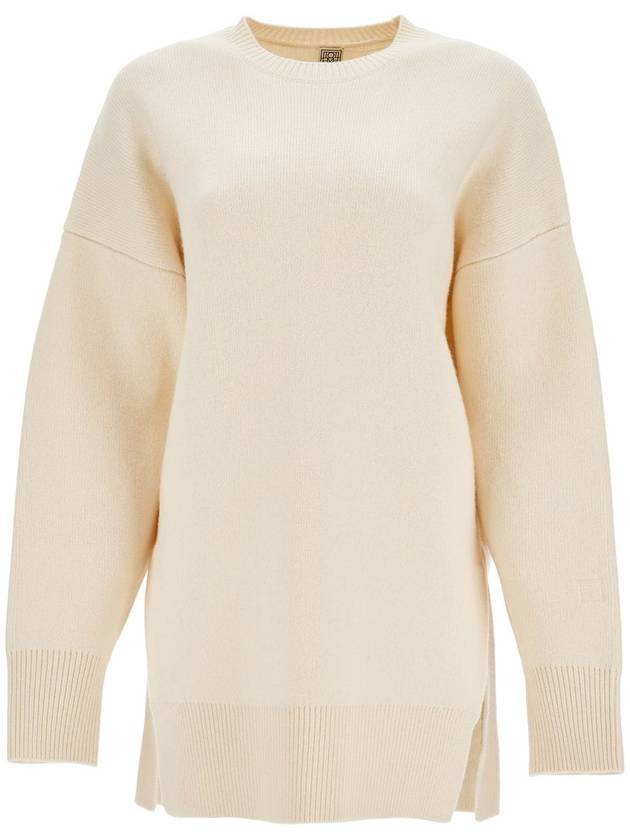 white fine knit wool and cashmere sweater - TOTEME - BALAAN 1