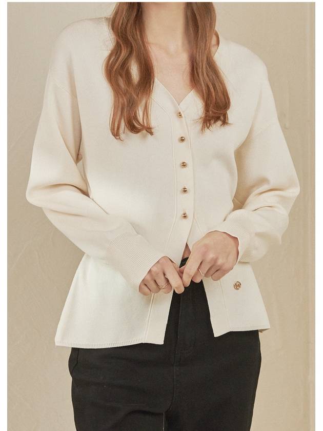 Redolence Vneck line cardigan cream - MICANE - BALAAN 2