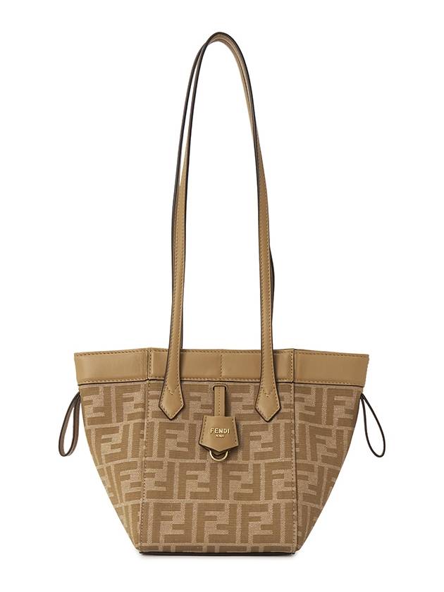 Origami FF Jacquard Mini Shoulder Bag Beige - FENDI - BALAAN 3