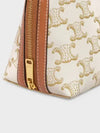 Triomphe Chain Clutch Bag White Tan - CELINE - BALAAN 4